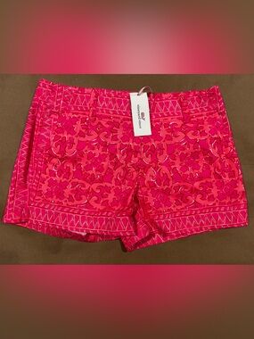 Vineyard Vines Geo Every 3.5” Day Shorts Women’s Size 2 NWT Knockout Pink Preppy
